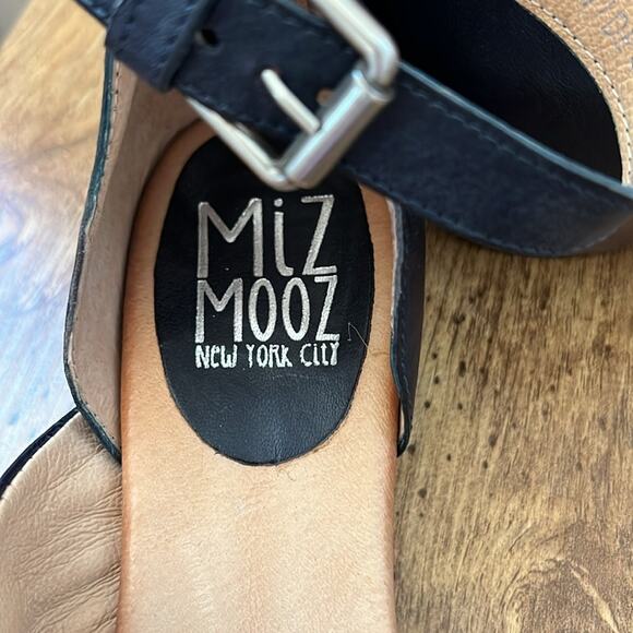 Miz Mooz Cassie Heeled Sandals in Navy Leather Women’s 41 Wide - Picture 10 of 14